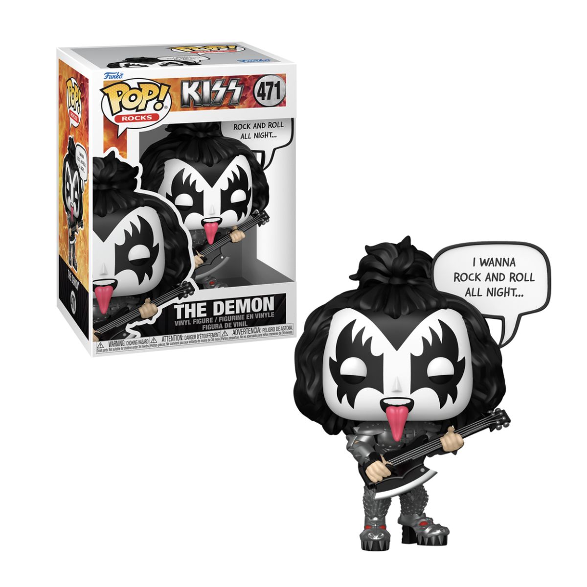FUNKO - The Demon Funko Pop 471 Kiss Rock and Roll All Nite