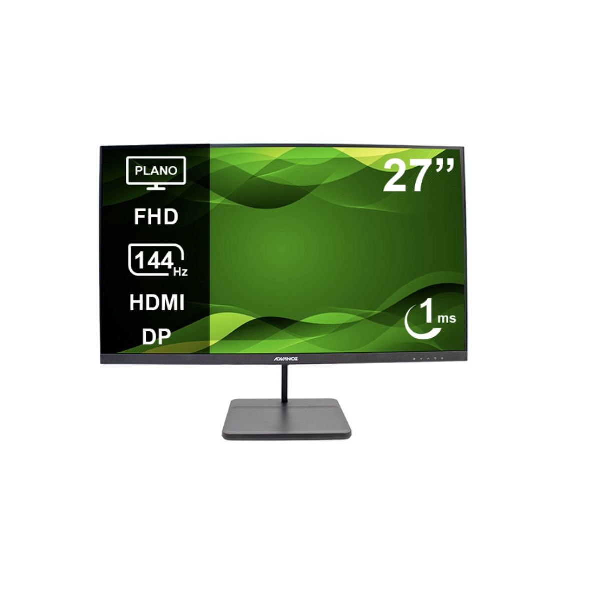ADVANCE - Monitor ADVANCE ADV-2755S 27 Pulg FHD IPS 144Hz 1ms HDMI DisplayPort AUDIO OUT
