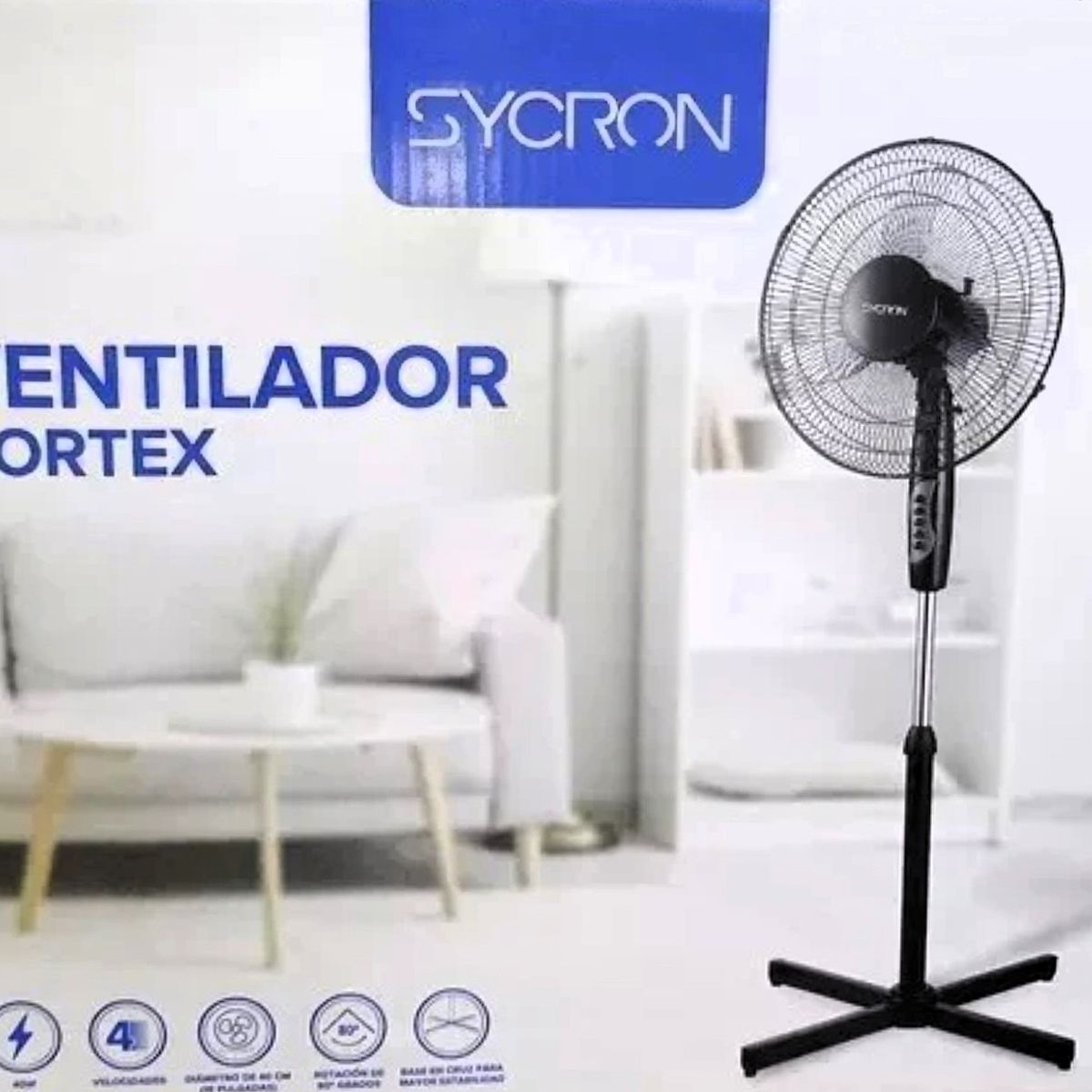 SYCRON - Ventilador 4 Velocidades Vortex Sycron de 40w