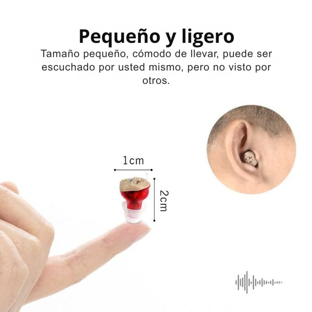 GENERICO - MINI AUDIFONOS PARA SORDERA AMPLIFICADOR SONIDO INVISIBLE RECARGABLES