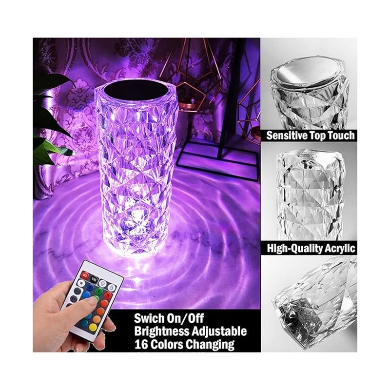 GENERICO - Lámpara Decoración Cilindro Proyector Luz 16 Colores con control