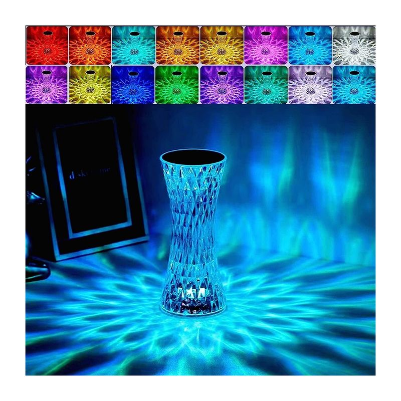 GENERICO - Lámpara Decoración Proyector Diamante Luz 16 Colores con control