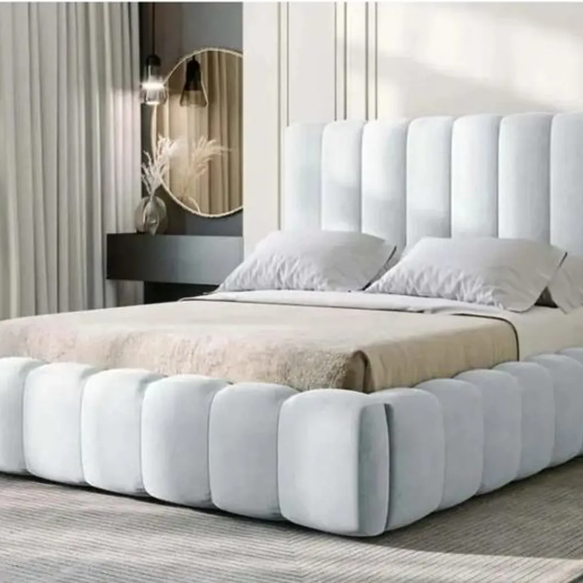 GENERICO - Cama Box Tarima Zafiro Plata King La Industria