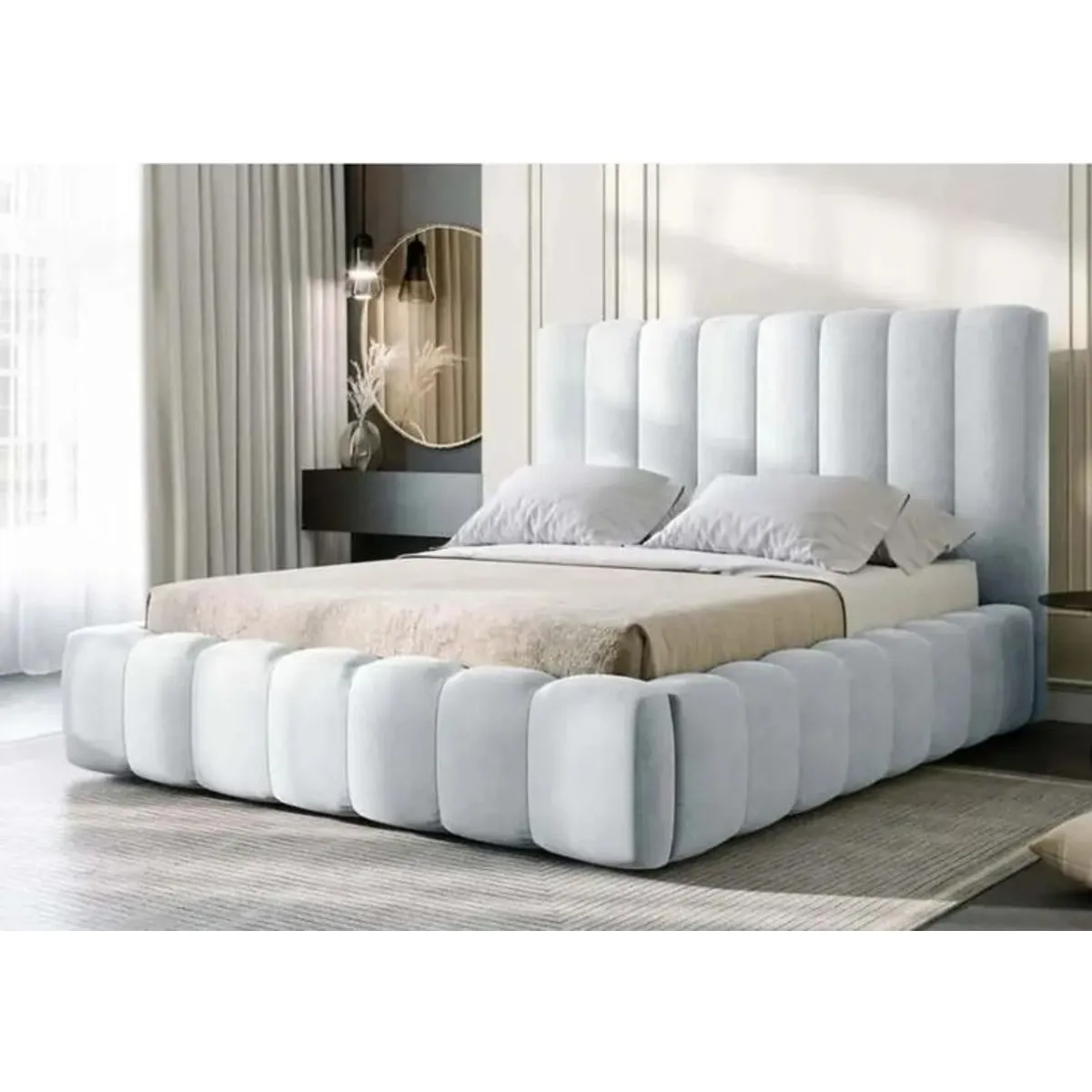 GENERICO - Cama Box Tarima Zafiro Plata King La Industria