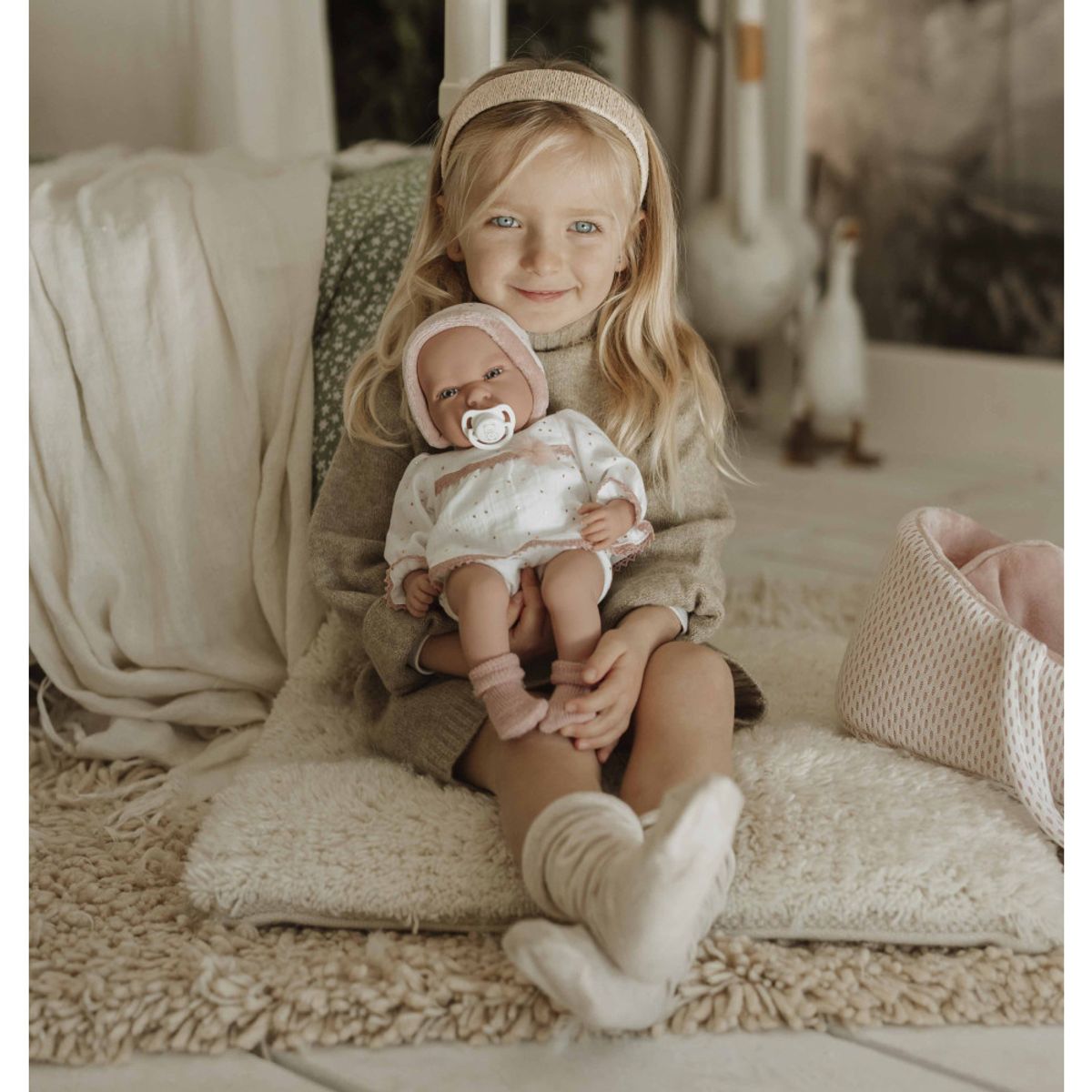 MUÑECAS REBORN - Muñeca Arias Elegance 40cm Andie Rosa Mecanismo Lloro 60812