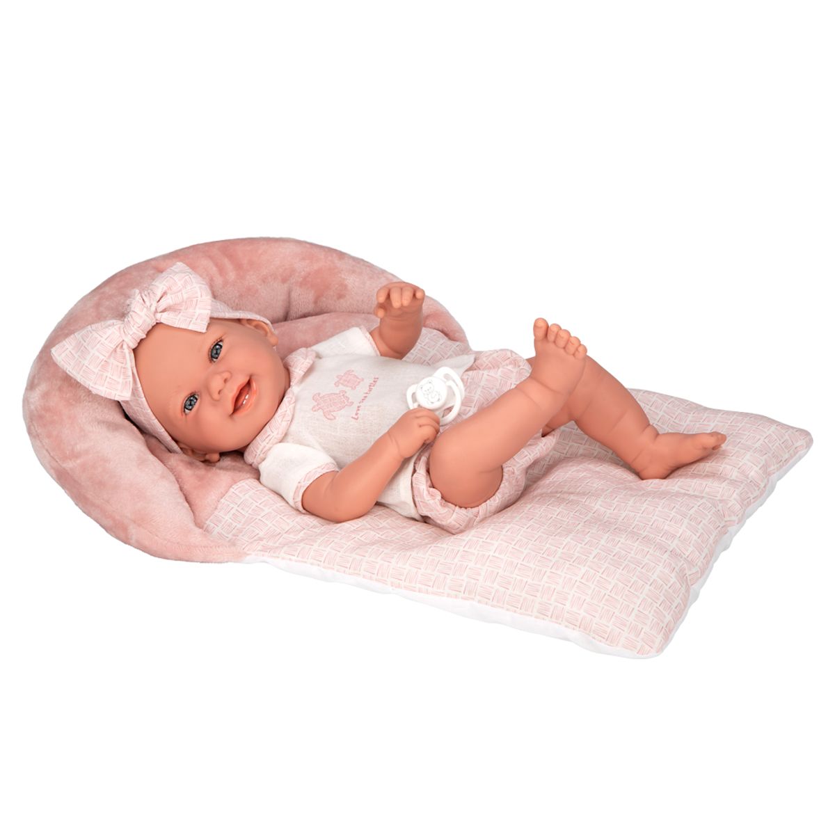 MUÑECAS REBORN - Muñeca Elegance 42 cm  Zoe Rosa con Cojín - Arias 65389