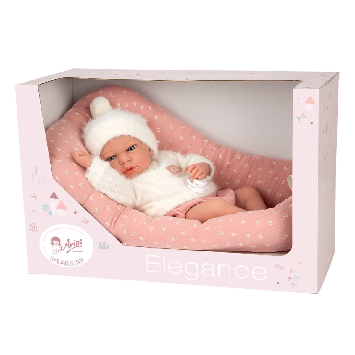 MUÑECAS REBORN - Muñeca de Peso Elegance 40 cm Andie Rosa Cojín Arias 60901