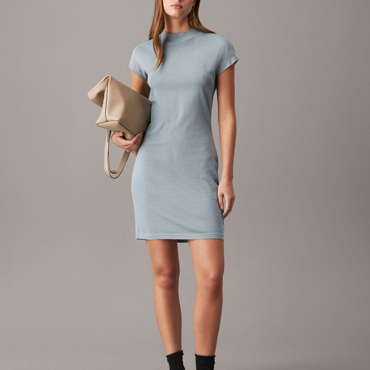 CALVIN KLEIN - VESTIDO WASHED CAP SLEEVE DRESS
