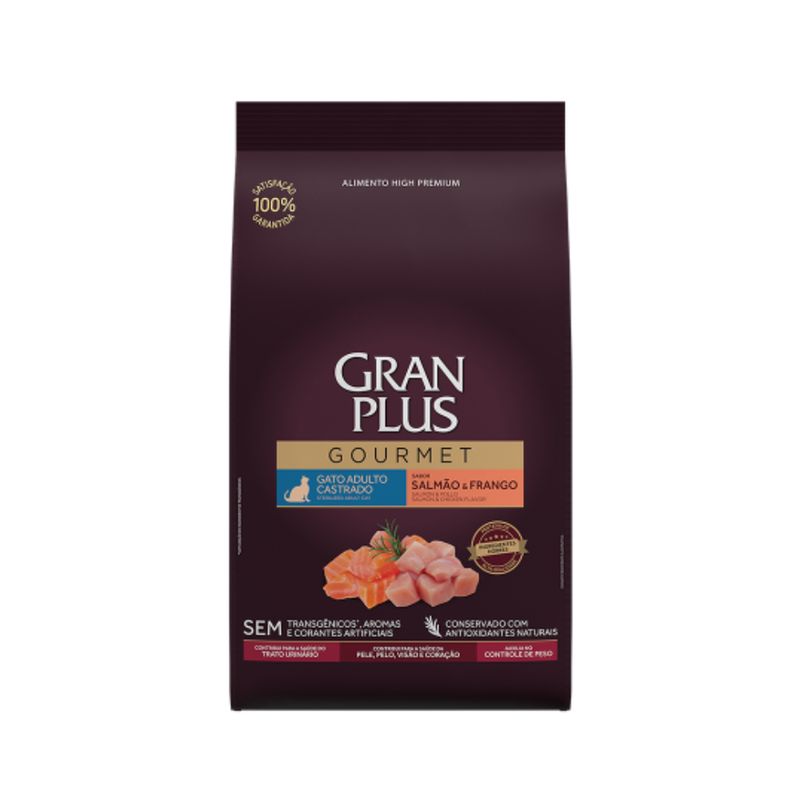 GRAN PLUS - Comida Gato Castrado Gourmet Gran Plus Salmon Pollo 10kg