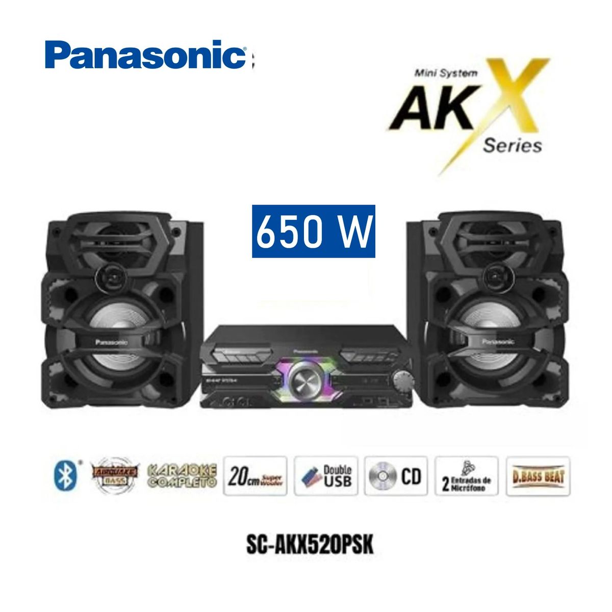 PANASONIC - MINICOMPONENTE PANASONIC SC-AKX520PSK 650W