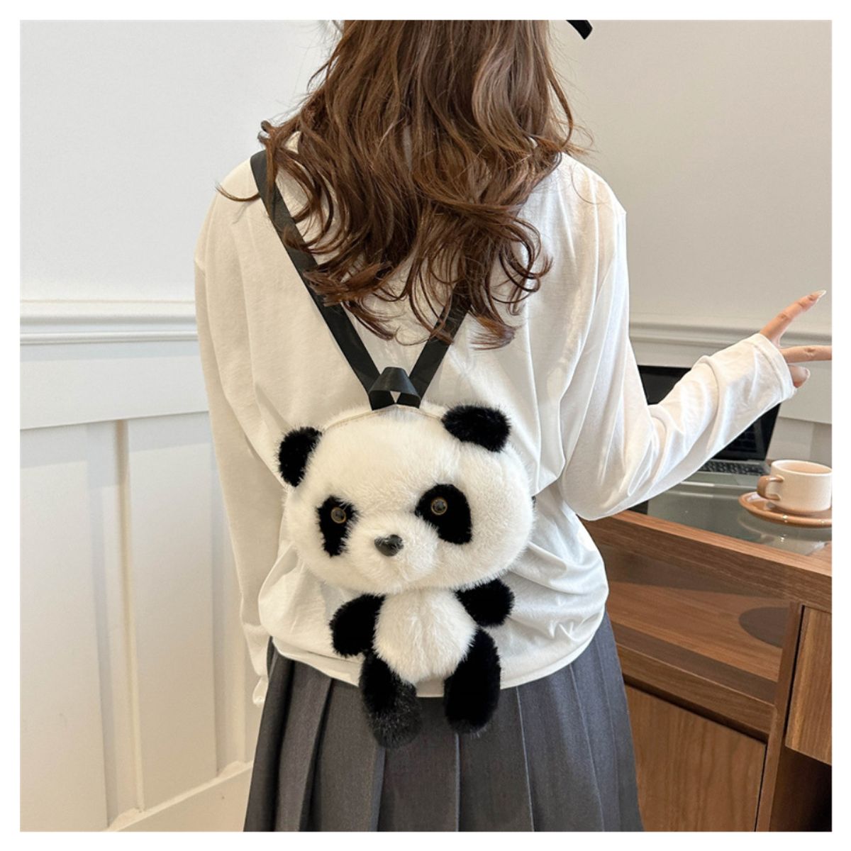 GENERICO - MOCHILA KAWAI PANDA AJUSTABLE
