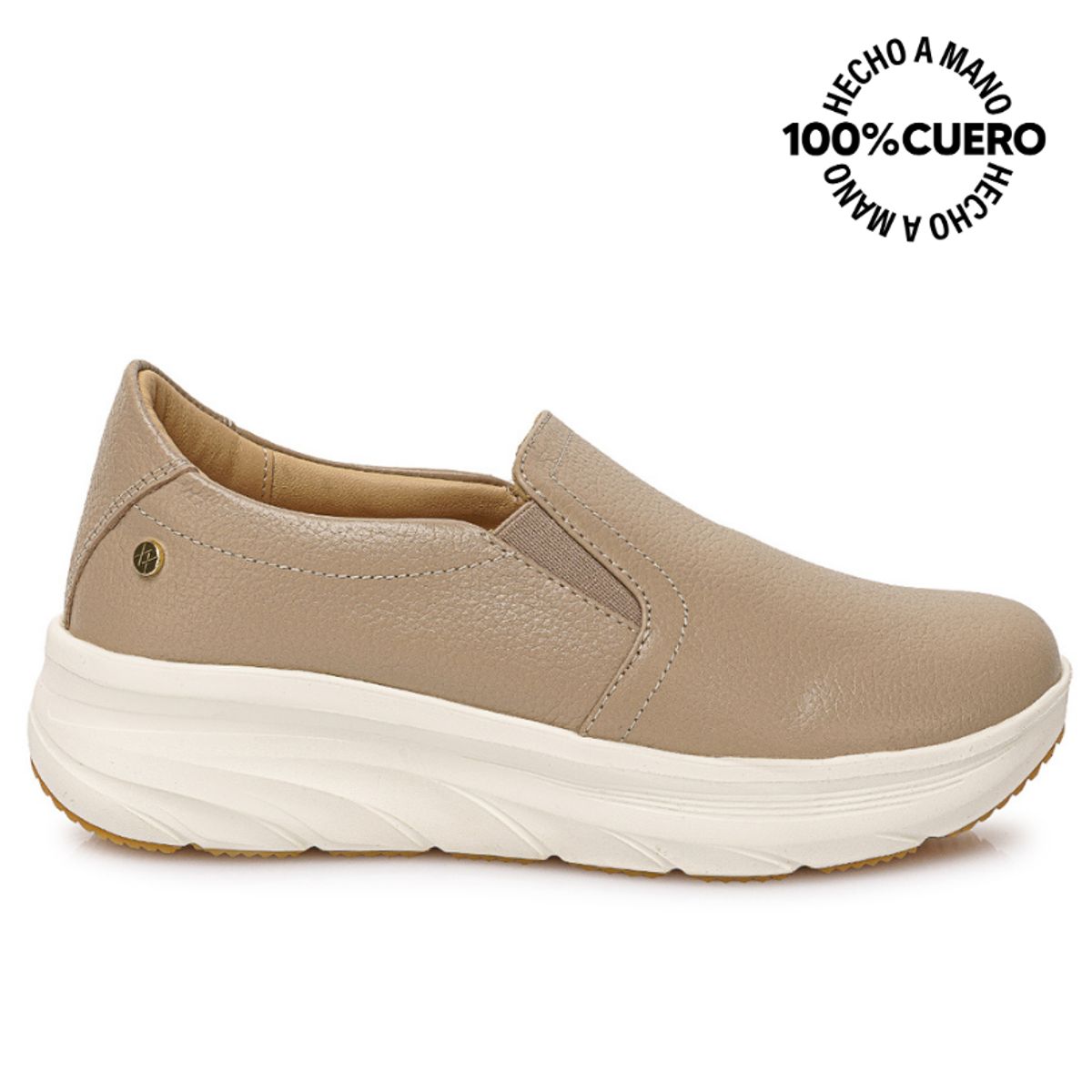 VIALE - Zapato Slip On Casual REC-2507 Vainilla Viale Cuero