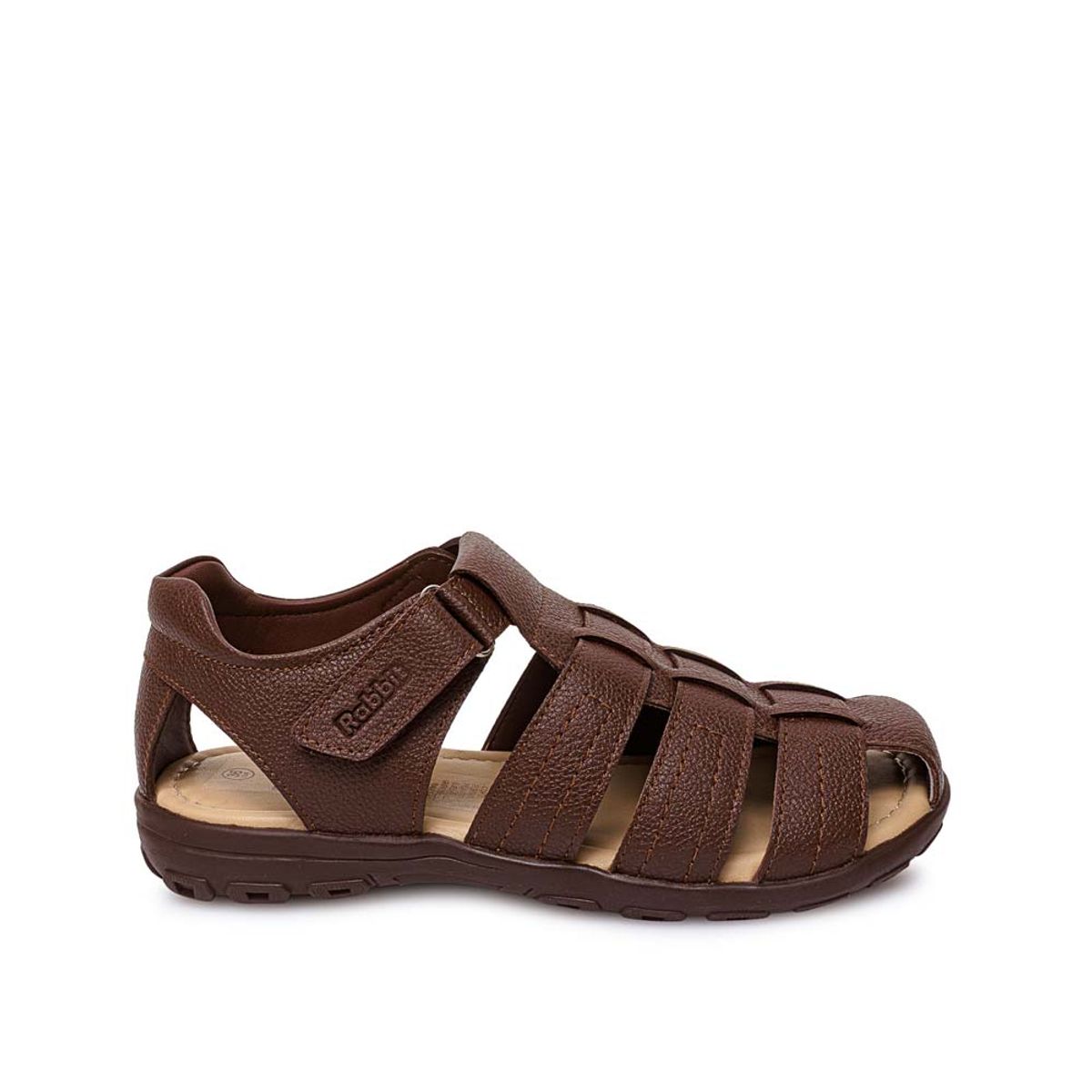RABBIT - Sandalia Dorsay Casual ANGEL-2619 Marron Rabbit Cuero