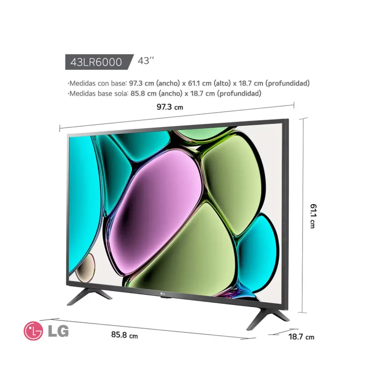 LG - SMART TV LG FULL HD 43" 43LR6000PSA FHD AÑO 2024 THINQ AI WEBOS