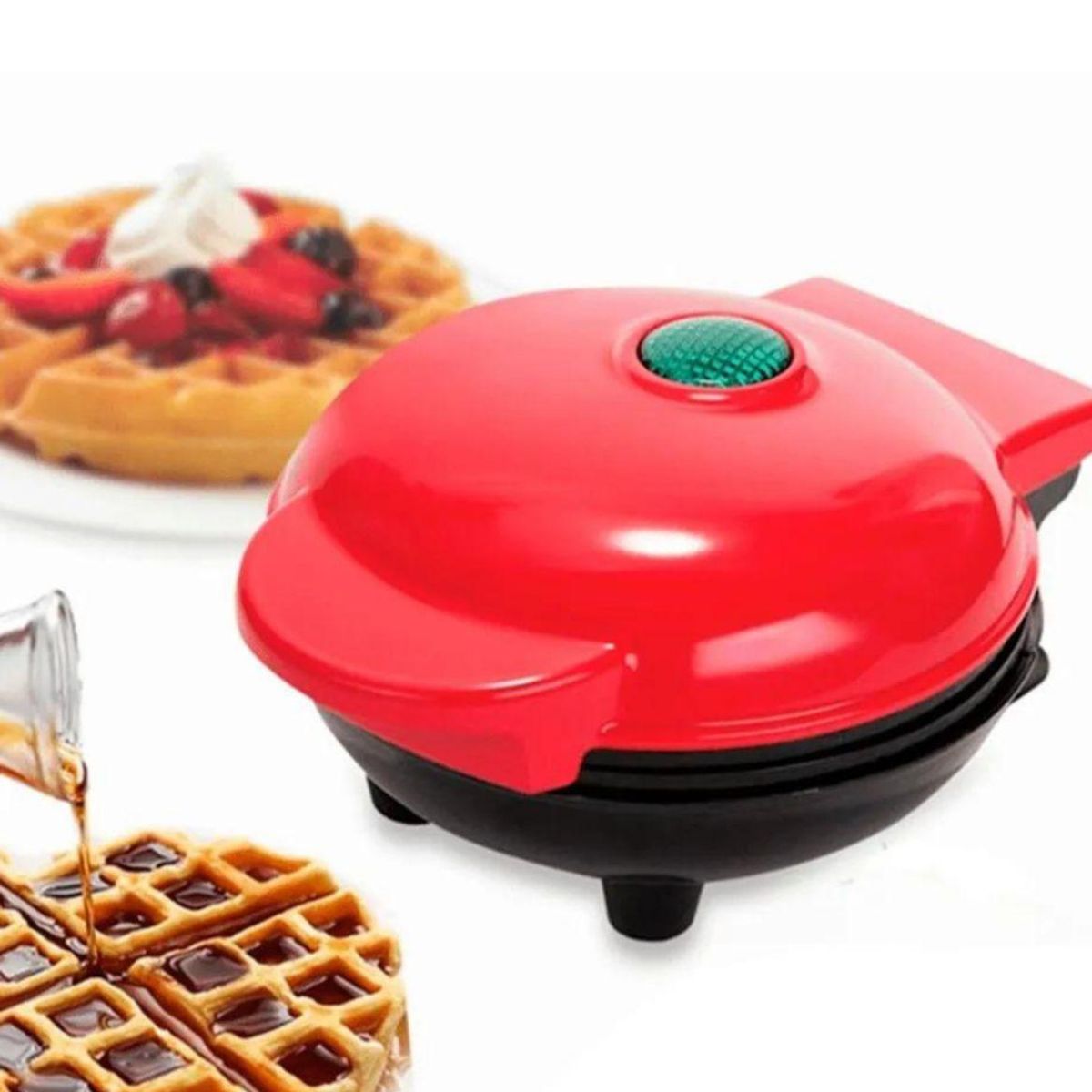 GENERICO - Mini waflera antiadherente electrica