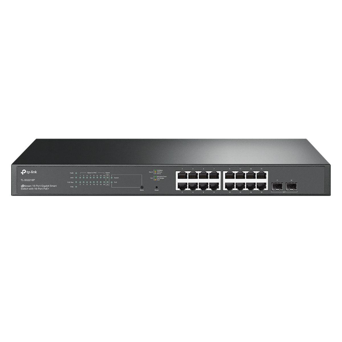 TP LINK - Switch Inteligente Gigabit 18 Puertos 16 Poe+ TL- SG2218P Tp- link TP Link