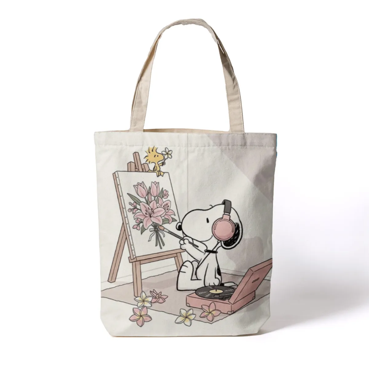 SNOOPY - Bolso de tela  Snoopy Rosa