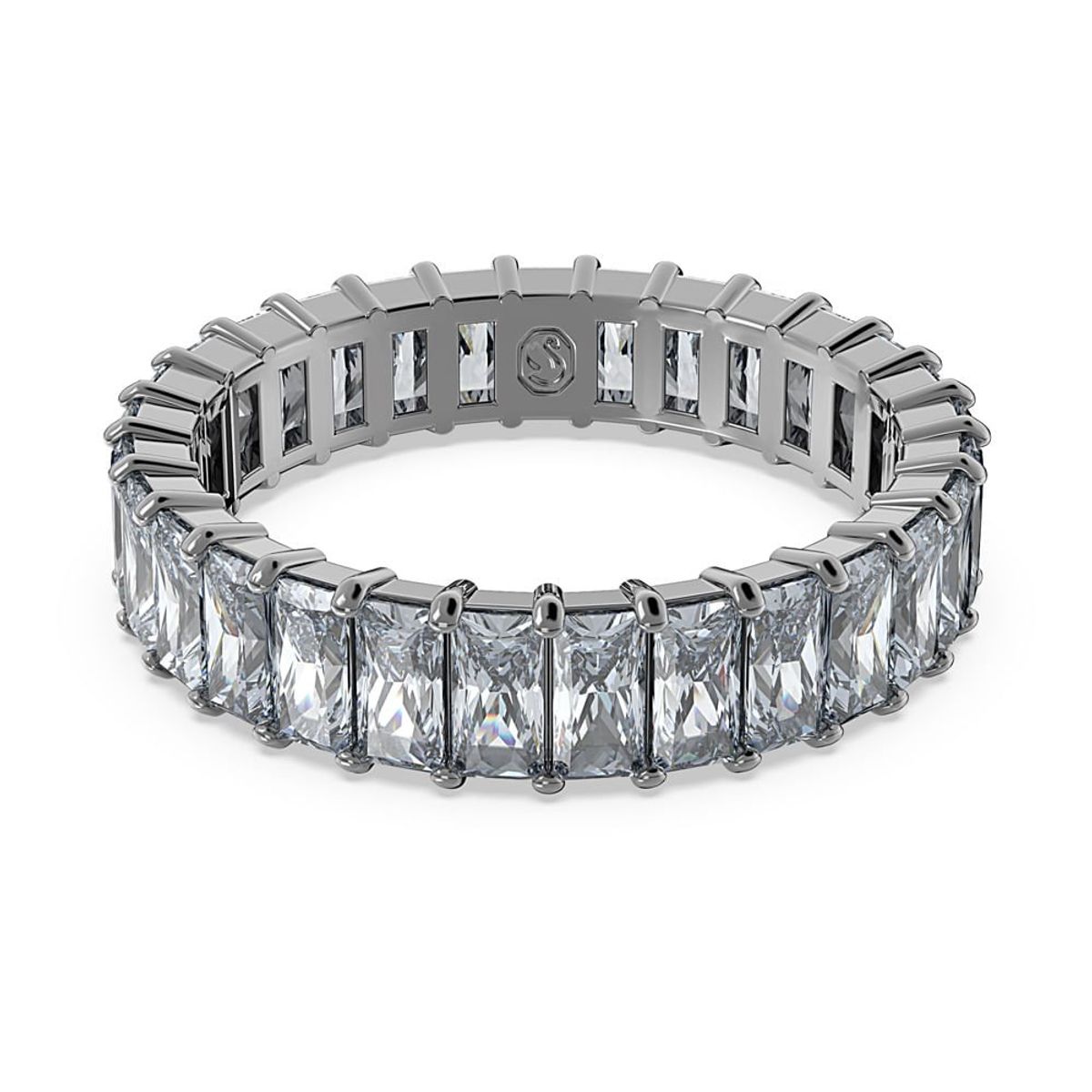 SWAROVSKI - Anillo Swarovski Matrix Talla Baguette Gris Baño De Rutenio 5648916