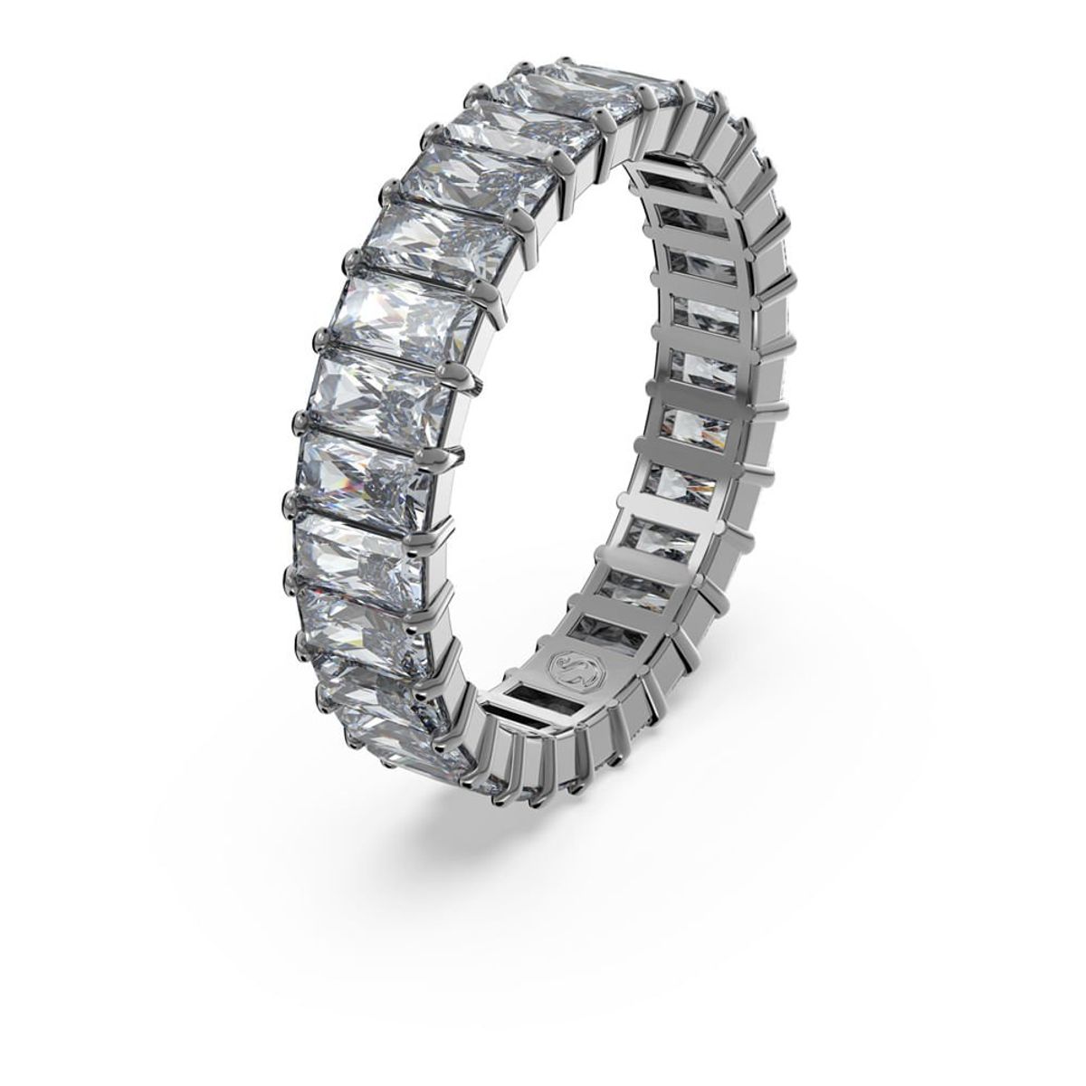 SWAROVSKI - Anillo Swarovski Matrix Talla Baguette Gris Baño De Rutenio 5648916