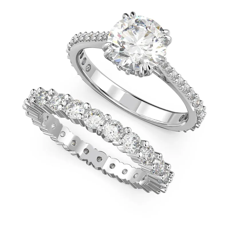 SWAROVSKI - Anillo Constella Conjunto Swarovski 2 Talla Rodio 5649213