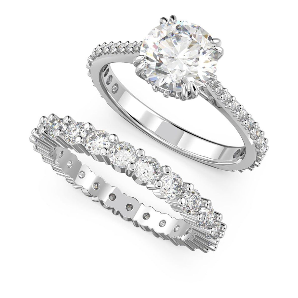 SWAROVSKI - Anillo Constella Conjunto Swarovski 2 Talla Rodio 5649215