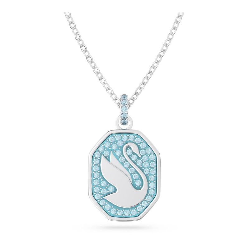 SWAROVSKI - Colgante Swarovski Signum Cisne Azul Baño De Rodio 5628546