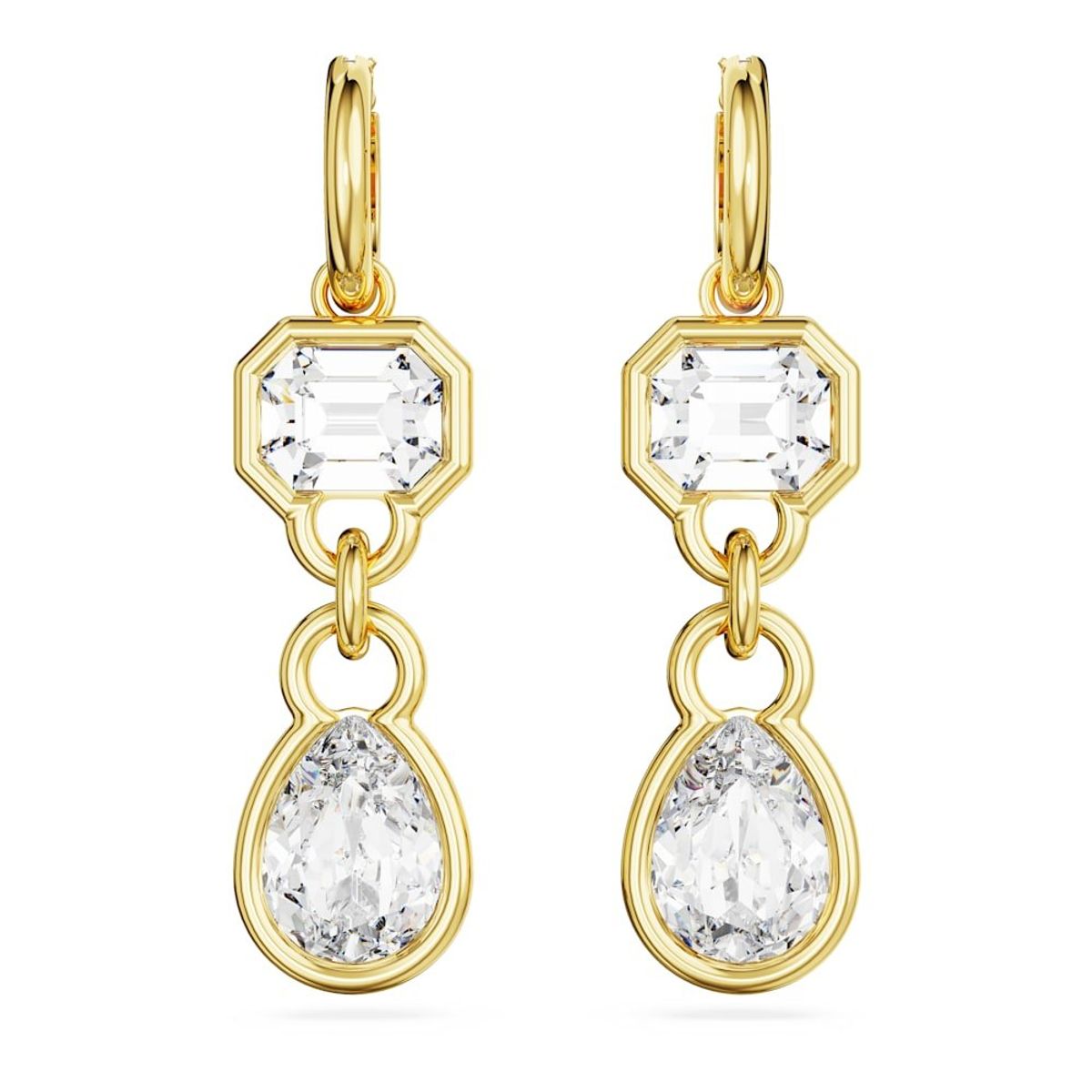 SWAROVSKI - Pendientes Swarovski Dextera Tallas Mixtas Blancos Baño Oro 5663265