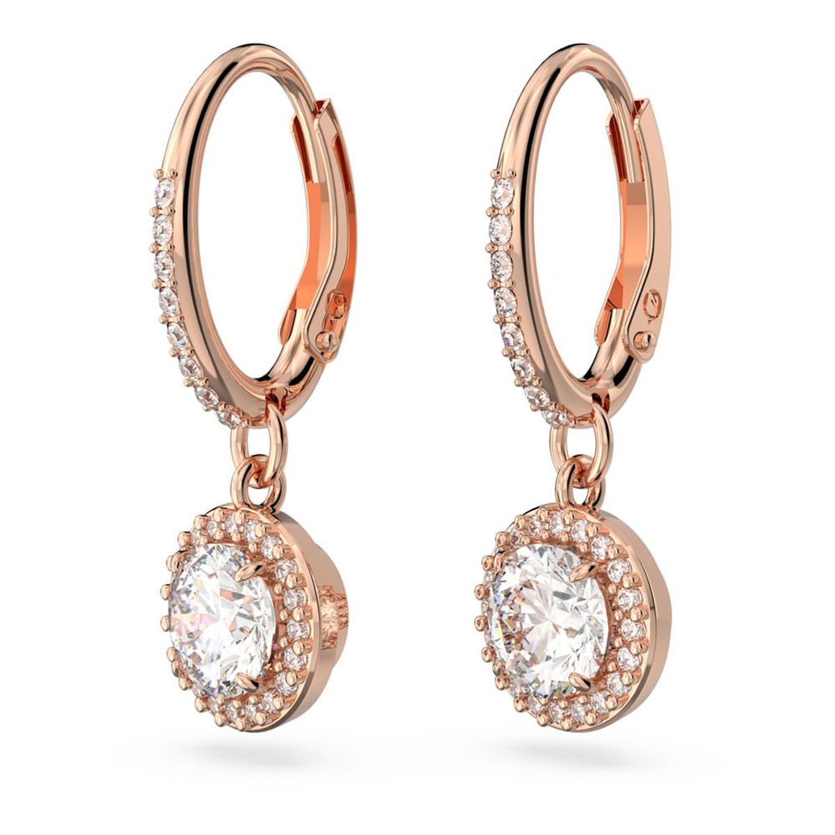 SWAROVSKI - Pendientes Swarovski Constella Talla Redonda Pavé Rosa 5638769