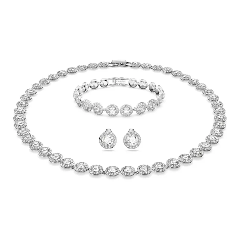 SWAROVSKI - Conjunto De Collar Swarovskies Angelic Blanco Baño De Rodio 5367853
