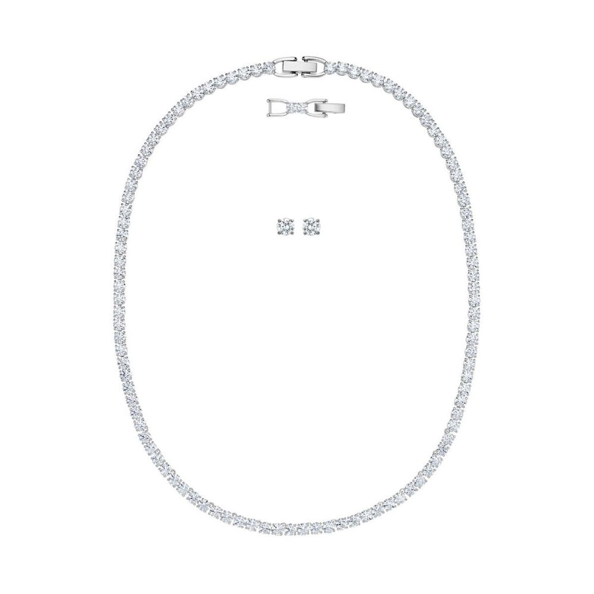 SWAROVSKI - Conjunto Swarovski Tennis Deluxe Blanco Baño De Rodio 5506861