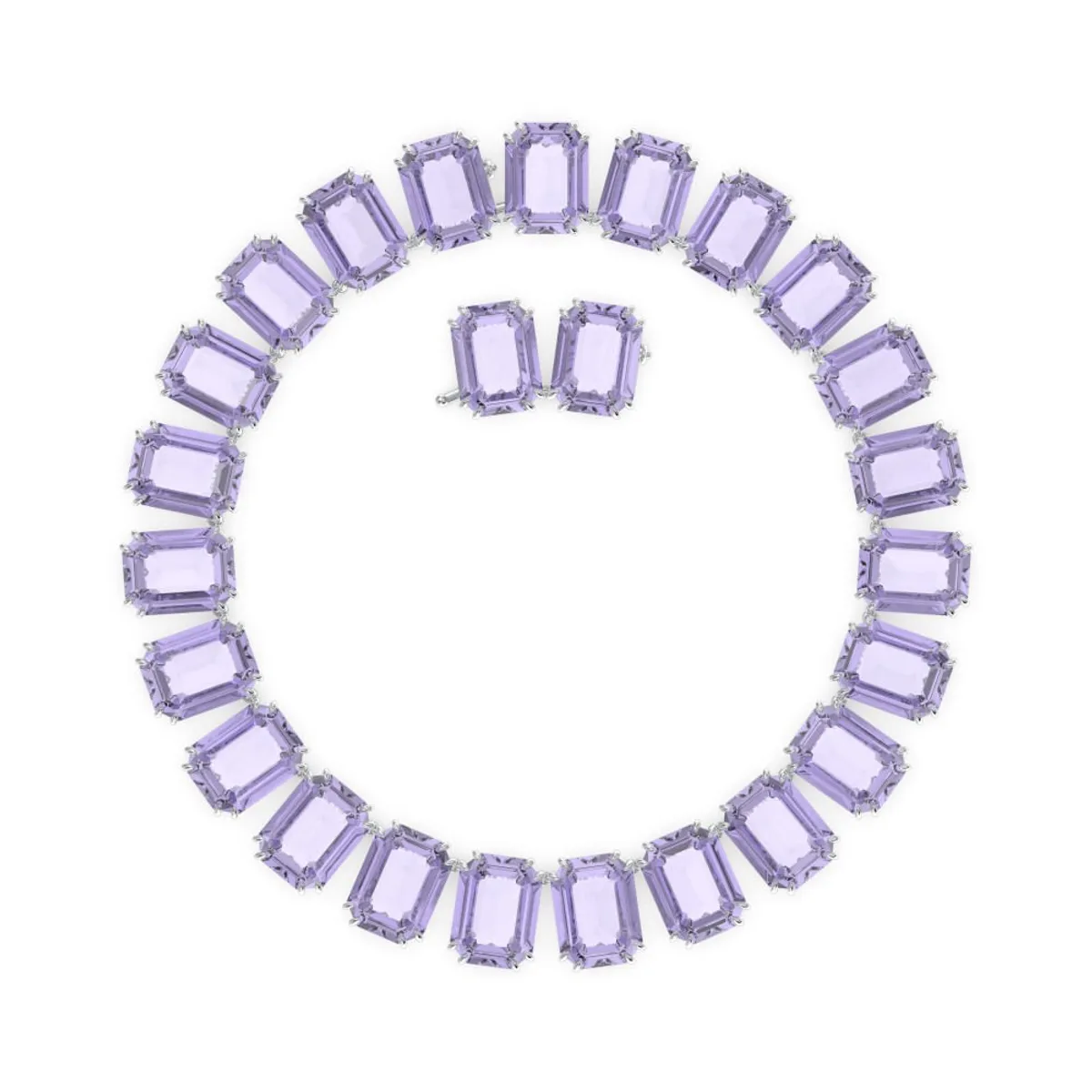 SWAROVSKI - Collar Swarovski Millenia Cristales Talla Octagonal -  Morado 5609701