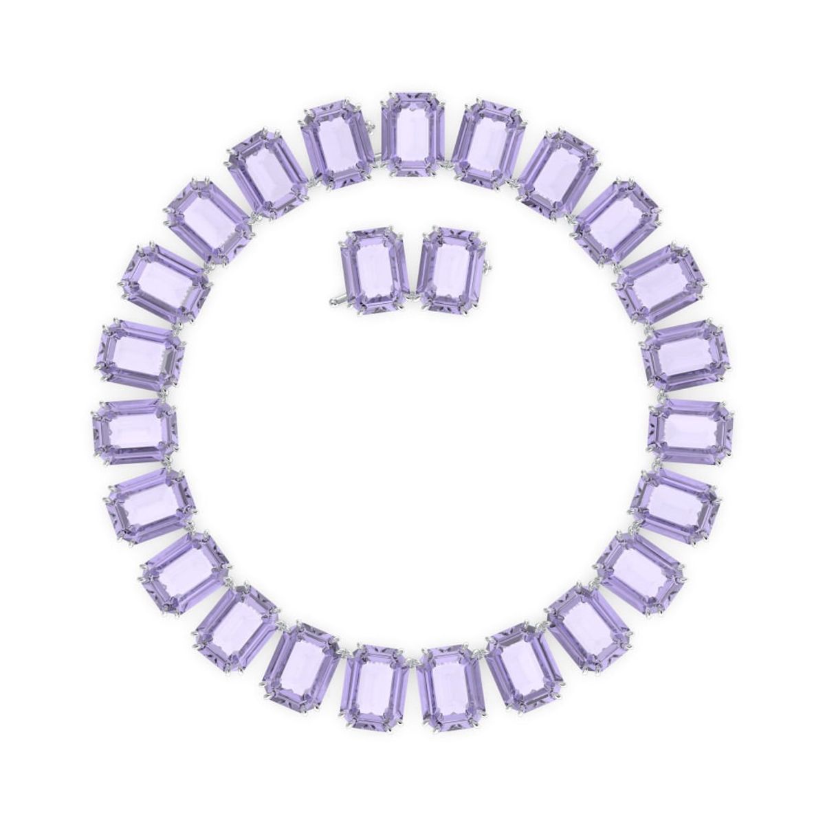 SWAROVSKI - Collar Swarovski Millenia Cristales Talla Octagonal -  Morado 5609701