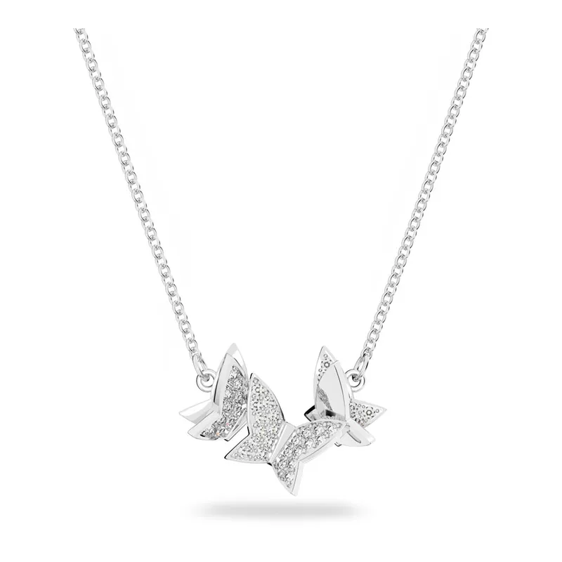 SWAROVSKI - Collar Swarovski Lilia Mariposa Blanco Baño De Rodio 5636421