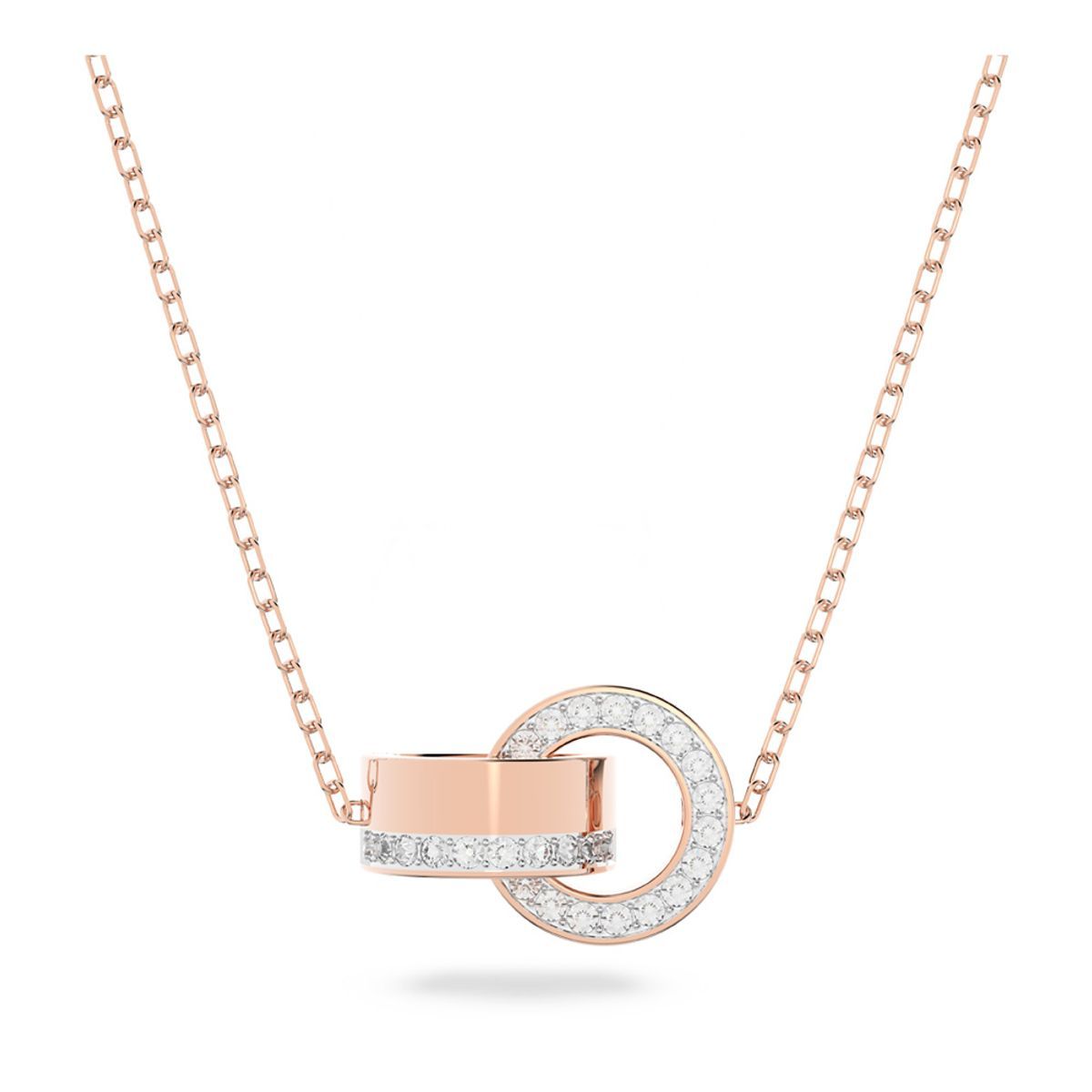 SWAROVSKI - Collar Swarovskies Hollow Pequeño Blanco Baño Tono Oro Rosa 5636496