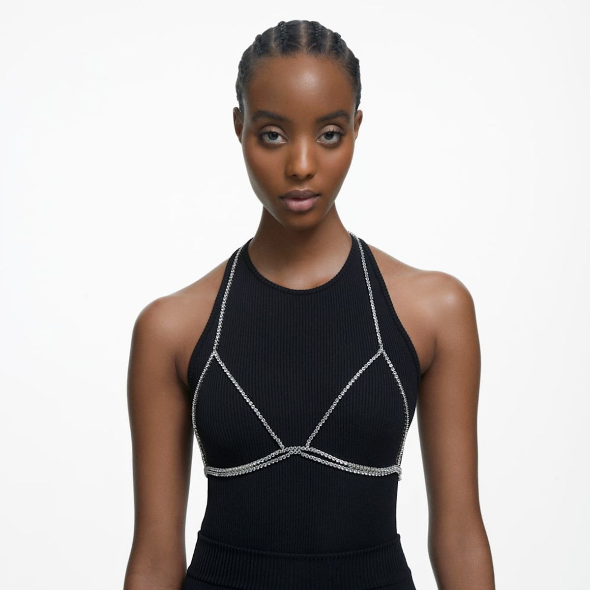 SWAROVSKI - Collar Swarovskies Hollow Pequeño Blanco Baño Tono Oro Rosa 5636496