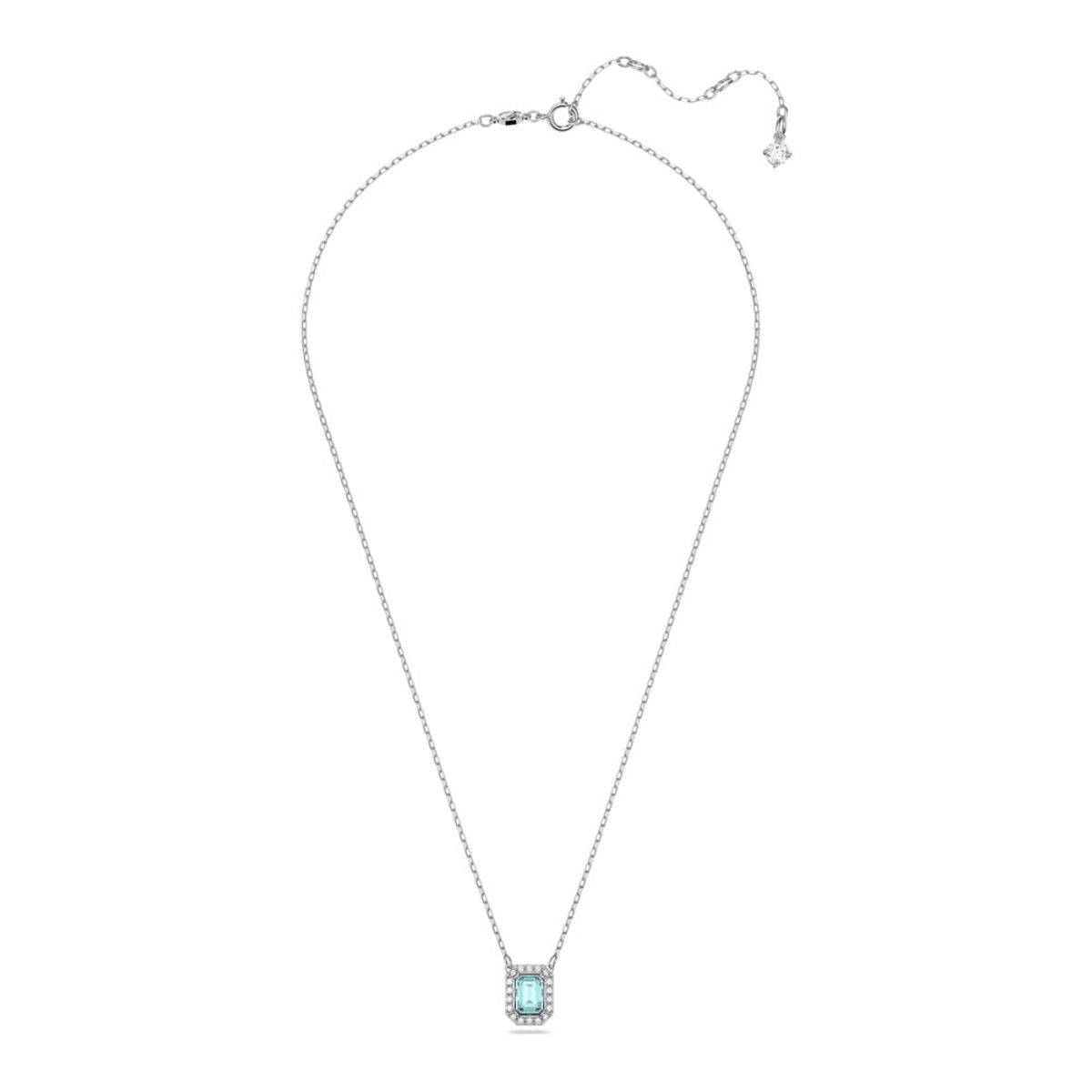 SWAROVSKI - Collar Swarovski Millenia Talla Octogonal Azul Baño Rodio 5640289