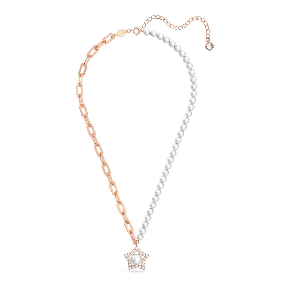 SWAROVSKI - Collar Swarovski Stella Crystal Pearls Estrella Rosa 5645382