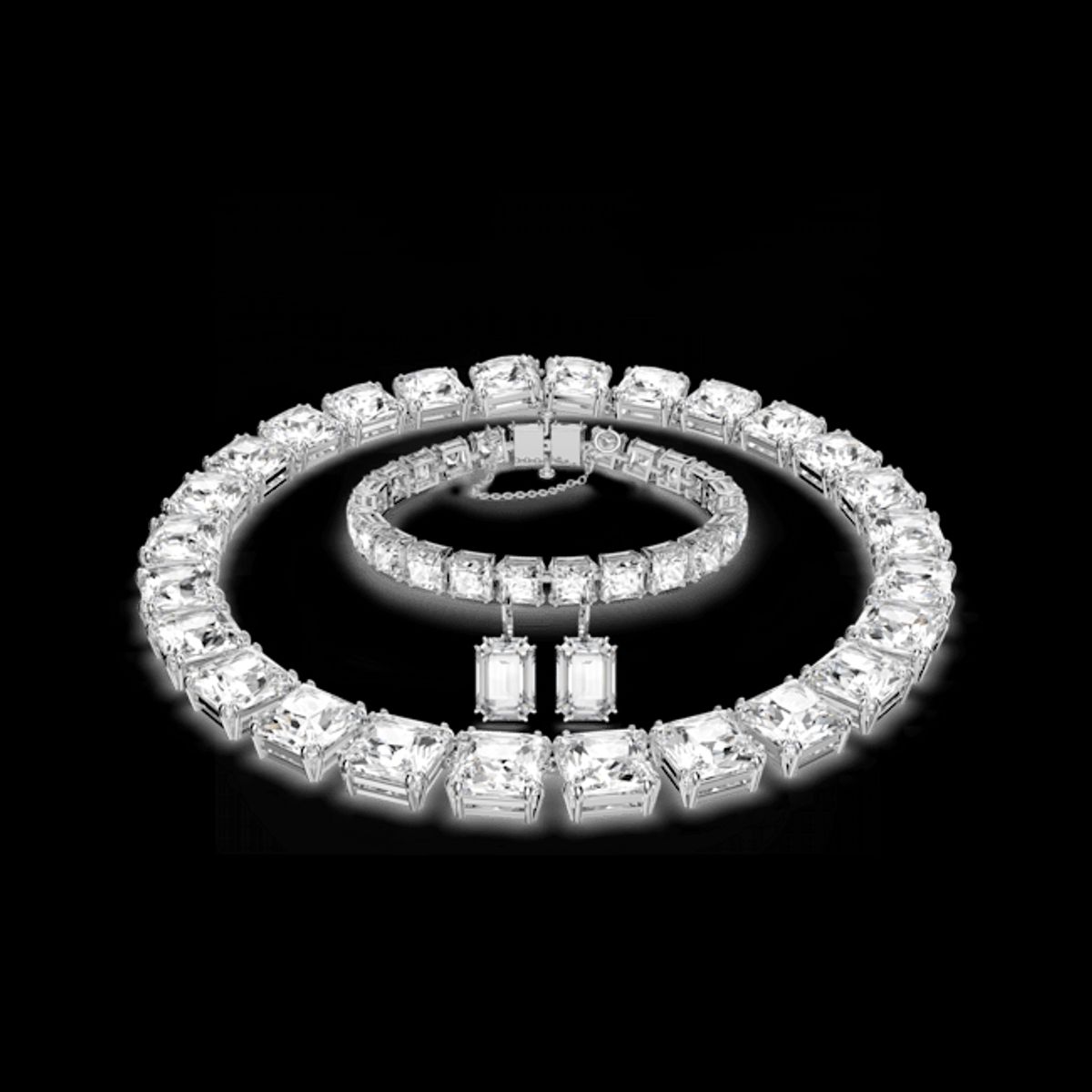 SWAROVSKI - Conjunto Swarovski Millenia Tallas Mixtas Blanco Baño Rodio 5656351