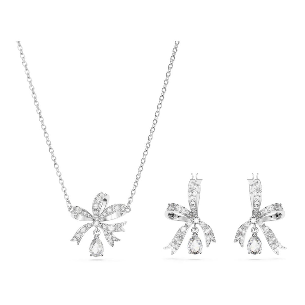 SWAROVSKI - Conjunto Swarovski Volta Lazo Blanco Baño De Rodio 5660118