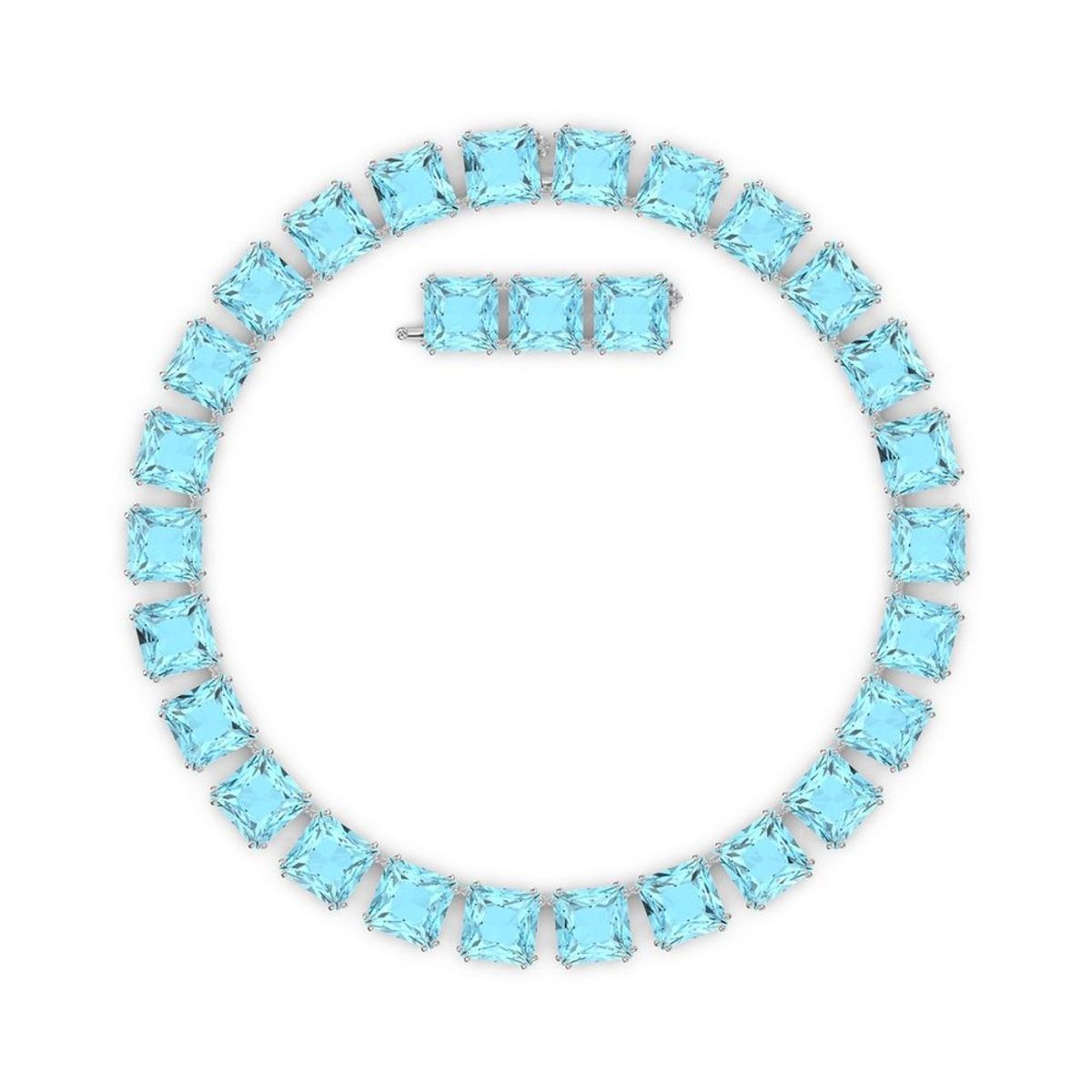 SWAROVSKI - Collar Swarovski Millenia All Ard L Sqr Aqua Rhs Joya Original 5609704