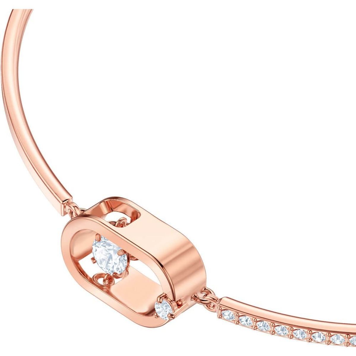 SWAROVSKI - Pulsera Swarovski North Blanco Baño De Oro Rosa Para Mujer 5472382