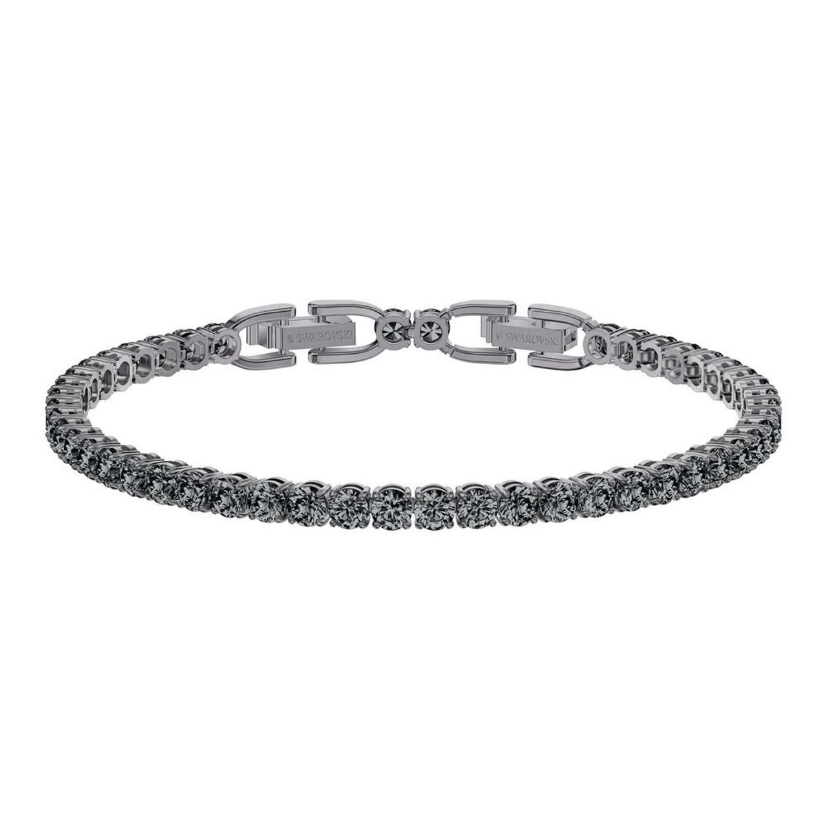 SWAROVSKI - Pulsera Swarovski Tennis Deluxe Talla Redonda Gris Rutenio 5504678