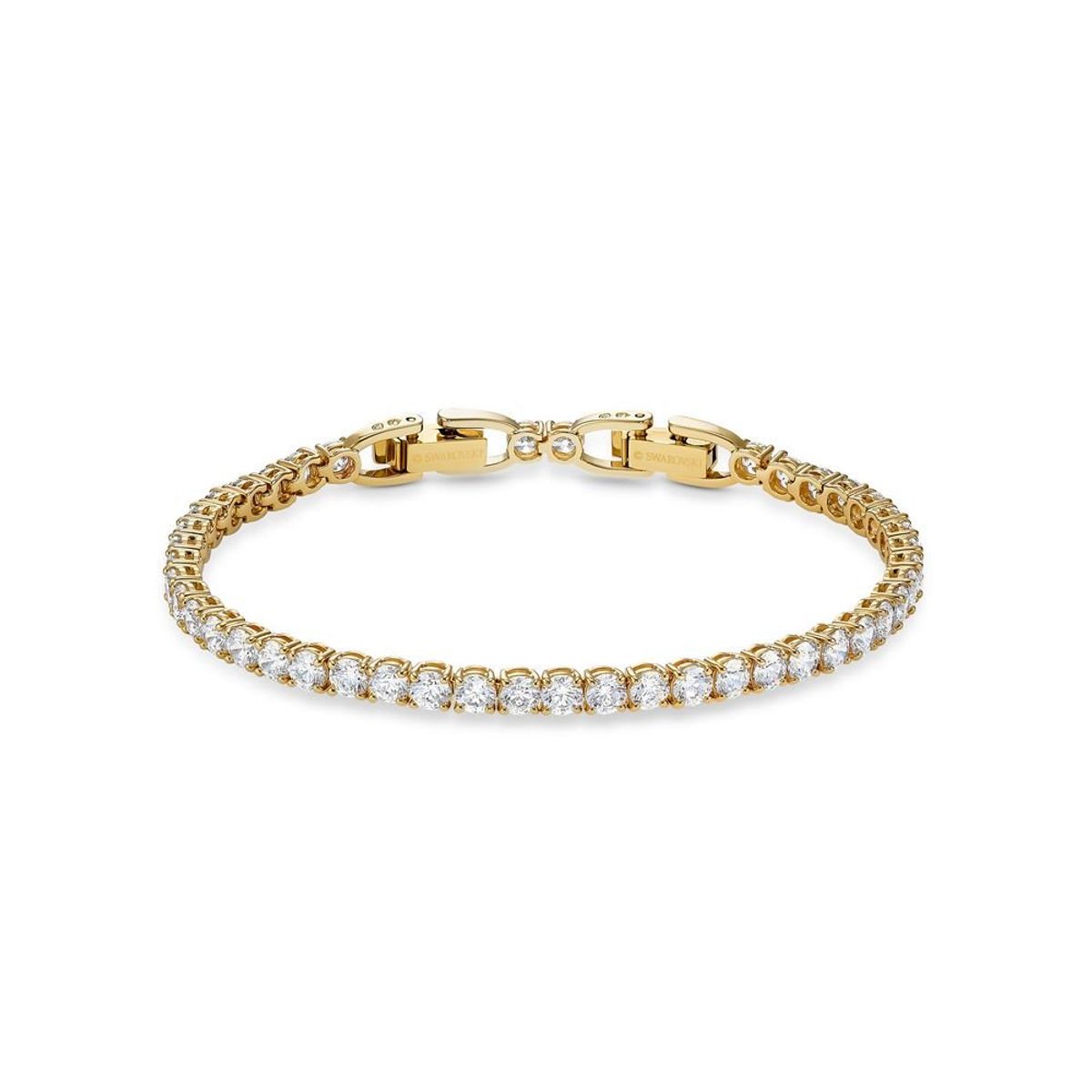 SWAROVSKI - Pulsera Swarovski Tennis Deluxe Blanco - Baño Tono Oro 5511544