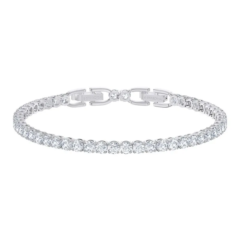 SWAROVSKI - Pulsera Swarovski Tennis Deluxe Blanco -  Baño De Rodio 5513401
