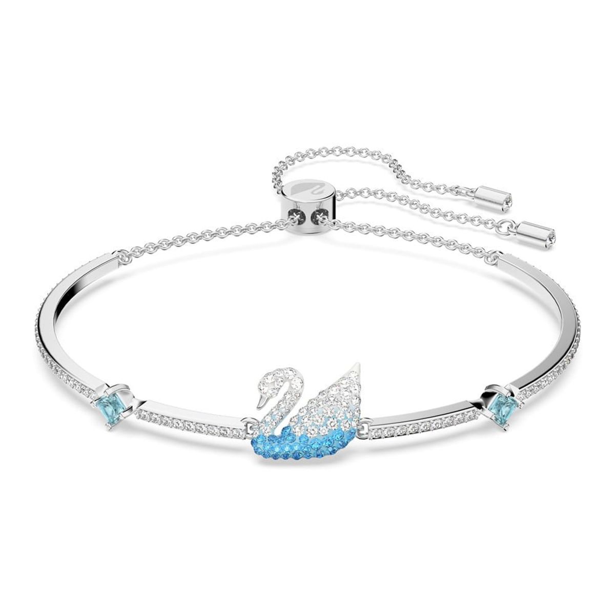 SWAROVSKI - Pulsera Swarovski Iconic Swan Azul Baño De Rodio Para Mujer 5549312