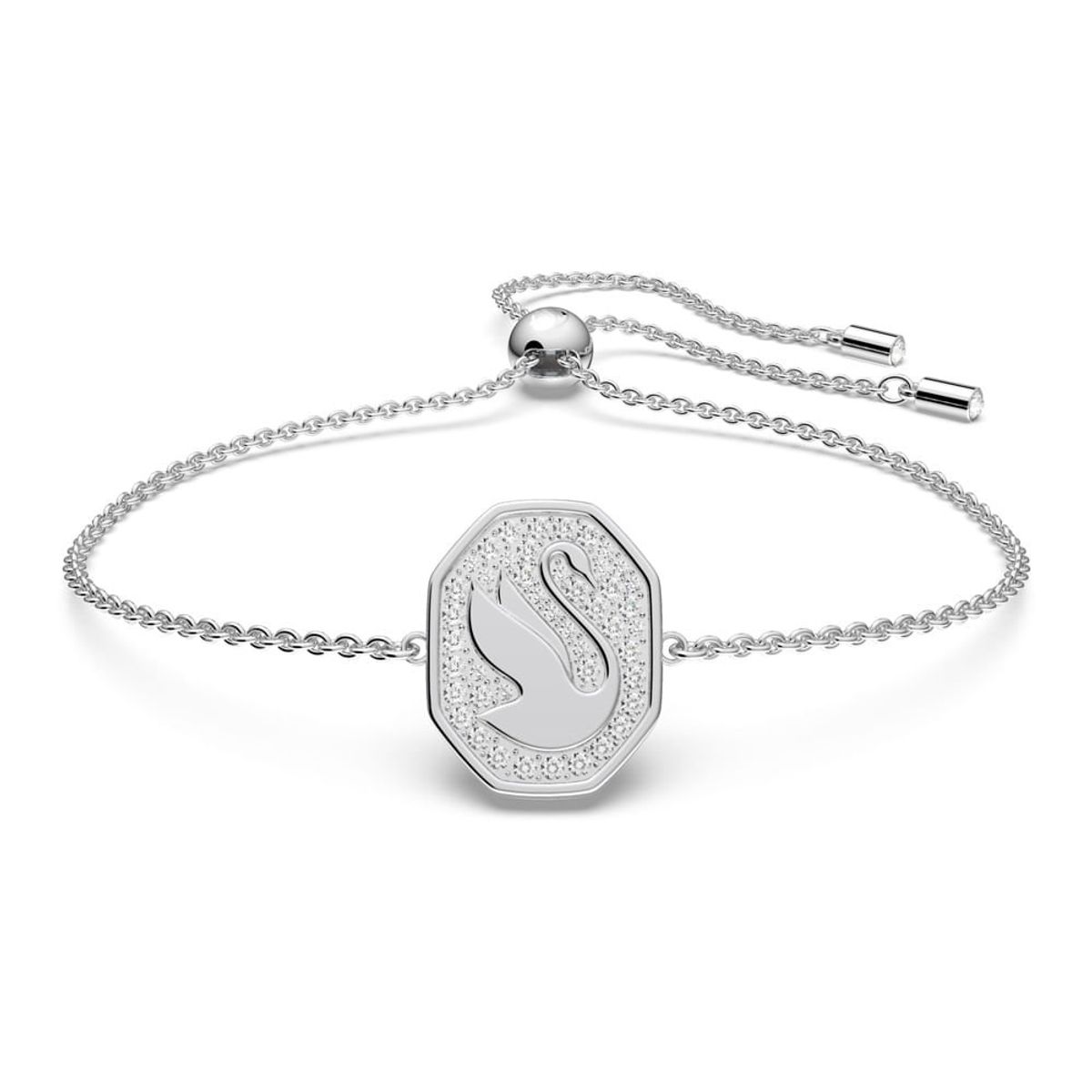 SWAROVSKI - Pulsera Swarovski Signum Blanco Baño De Rodio Joya Original 5621099