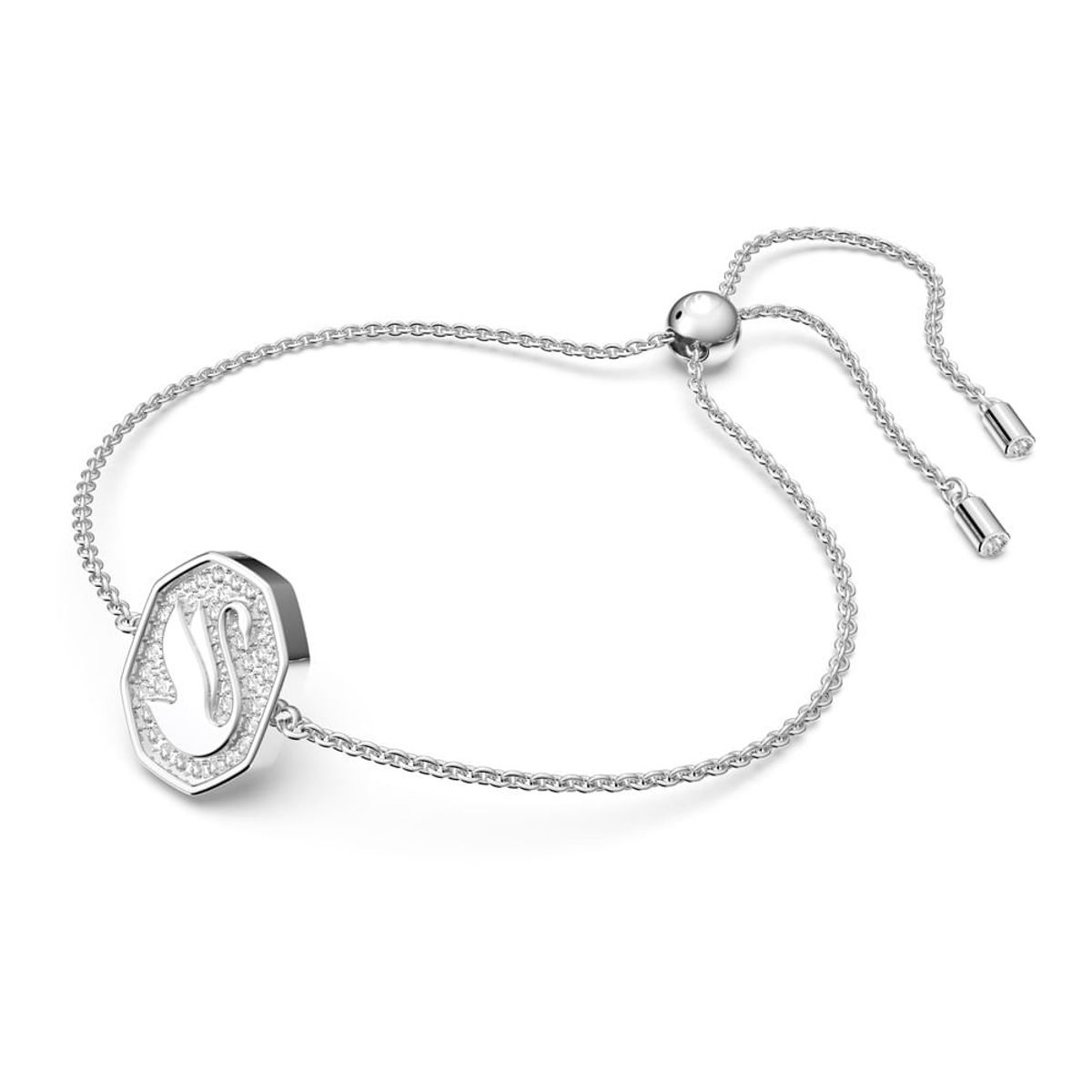 SWAROVSKI - Pulsera Swarovski Signum Blanco Baño De Rodio Joya Original 5621099