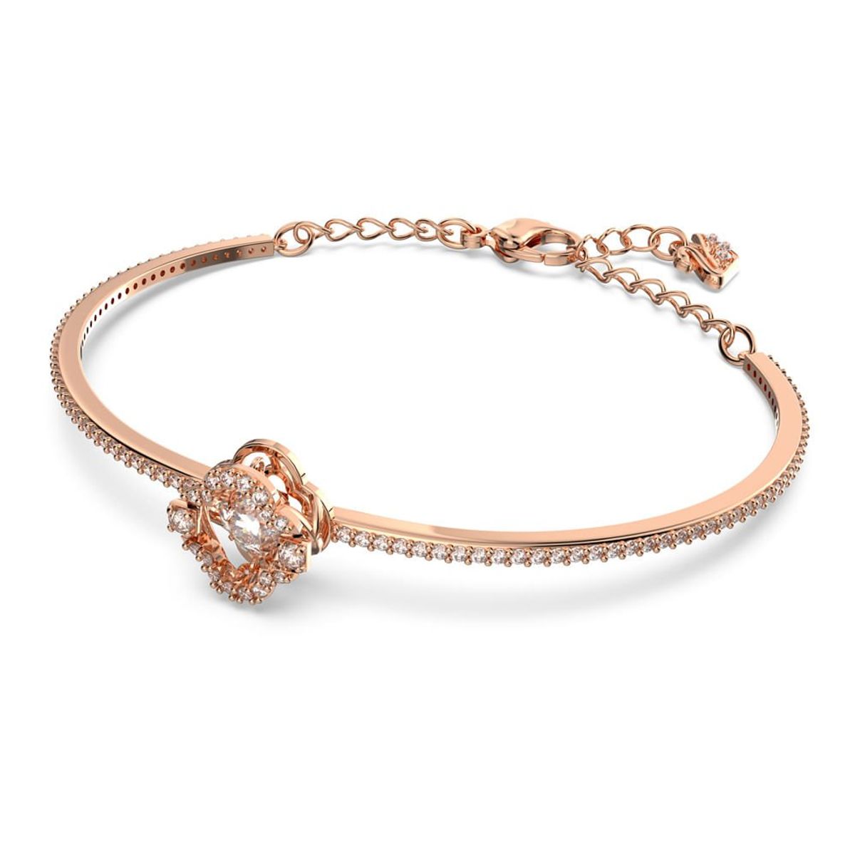 SWAROVSKI - Pulsera Swarovski Sparkling Dance Blanco Baño Tono Oro Rosa 5642925