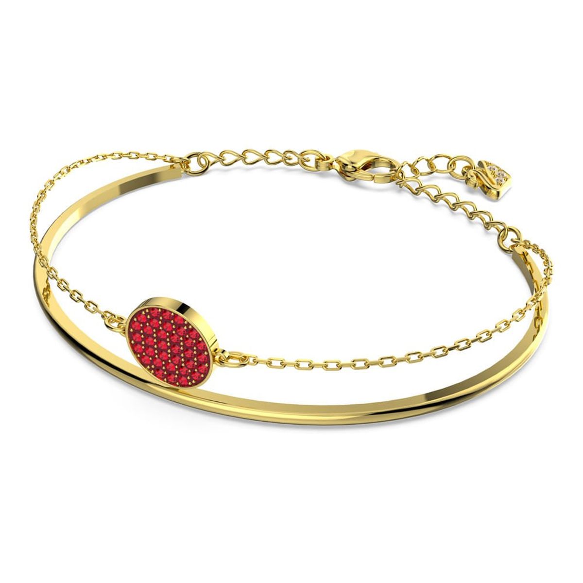 SWAROVSKI - Pulsera Swarovski Ginger Rojo Baño Tono Oro Joya Original 5642948