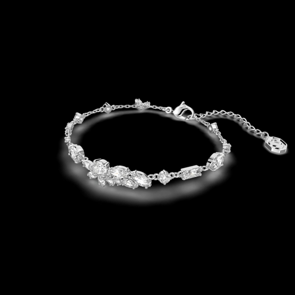 SWAROVSKI - Pulsera Swarovski Gema Tallas Mixtas Flor Blanca Rodio 5644687